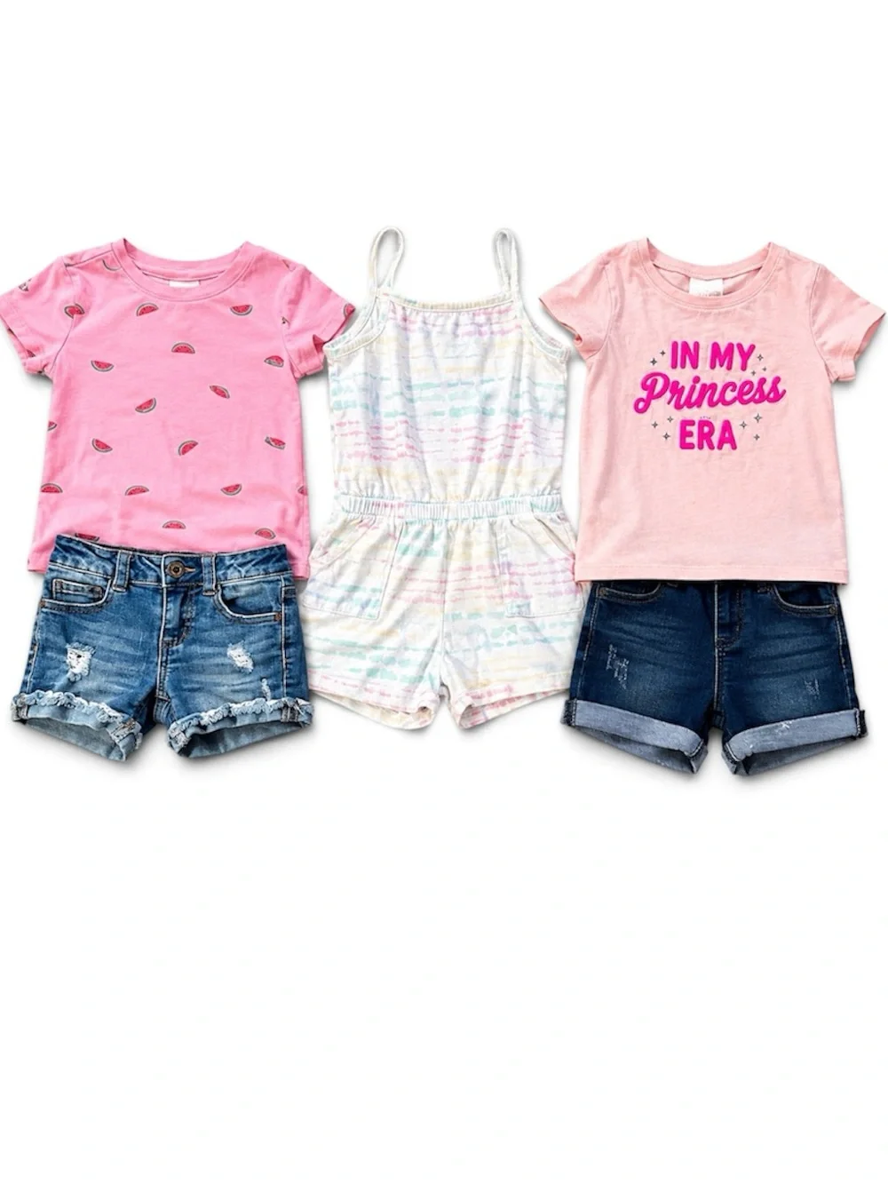 Old Navy Girls 4T Summer Clothing Bundle Romper, Shorts, T-Shirts Girls outfits